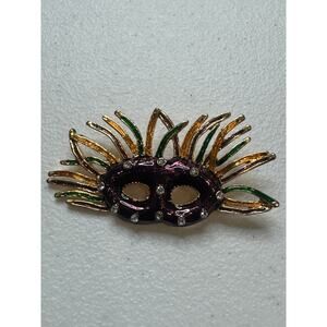 Mardi Gras Mask Brooch Pin